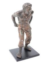 Early Metal Cast Statue, Enslaved Man