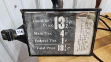 vintage gas pump pricing sign