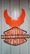 steel Harley-Davidson motorcycle sign