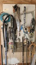 miscellaneous saws, engine lift chains, etc