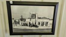 vintage Ford and gas station picture