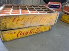 Two Coca-Cola wooden crates