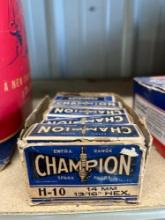 Champion, H-10 spark plugs 14mm, 13/16? hex