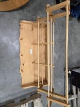 Wall mounted drying rack with hooks