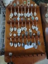 Display case with Collectible Spoons