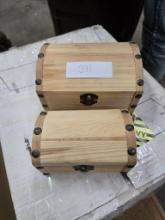 Two small wooden boxes