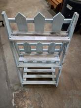 26" x 15" 3 shelf picket fence display