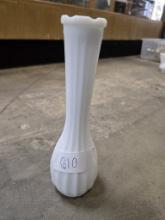 8 3/4" Milk Glass Bud Vase