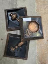 Set of 3 copper craft plaques