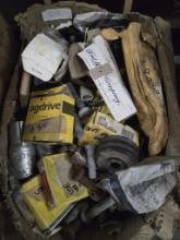 Box of auto parts and hardware