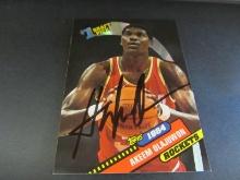 Akeem Olajuwon Signed Trading Card EUA COA