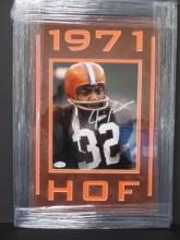 Jim Brown Signed Framed 8x10 Photo FSG COA