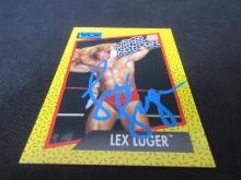 Lex Luger Signed Trading Card RCA COA