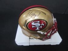 Christian McCaffrey Signed Mini Helmet COA