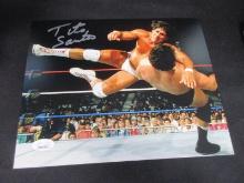 Tito Santana WWE signed 8x10 photo JSA COA