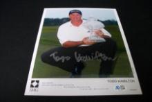 TODD HAMILTON SIGNED 8X10 PHOTO WITH COA