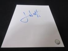 LETITIA WRIGHT SIGNED WHITE SHEET WITH COA