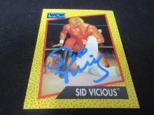 SID VICIOUS SIGNED SPORTS CARD WITH COA