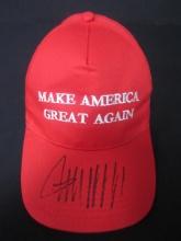 DONALD TRUMP SIGNED RED MAGA HAT COA