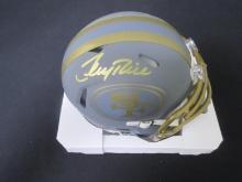 JERRY RICE JOE MONTANA SIGNED MINI HELMET COA