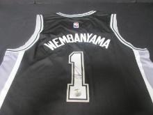 VICTOR WEMBANYAMA SIGNED SPURS JERSEY COA