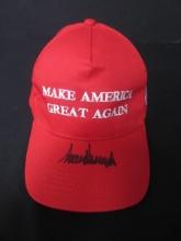 PRESIDENT DONALD TRUMP SIGNED MAGA HAT COA