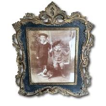 Heavy Antique Brass Picture Frame