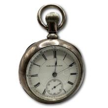 Antique Hampden Pocket Watch with Coin Silver Case  Circa 1883