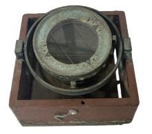 Antique Nautical Compass In Wooden Box