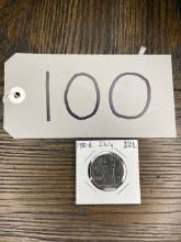 1980-R Italy 100 Lire Stainless Steel Coin in Paper Display Flip