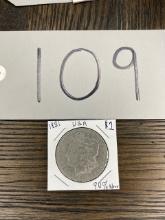 1881 USA Morgan Silver Dollar Coin in Paper Flip 90% Silver