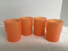 Four Tupperware 8 Oz. Tumblers