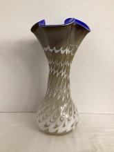 Large Hand Blown Pulled Glass Vase