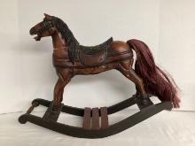 Hand Carved and Painted Decorative Rocking Horse