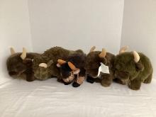 Five Plush Buffalo