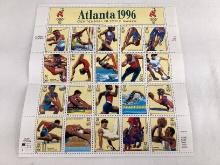 Sheet of 1996 USPS Atlanta Centennial Olympic Games Postage Stamps