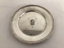 Sterling Silver Tray with Vita Scientia Amicitia Crest