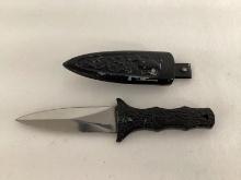 Small Dagger with Metal Handle and Sheath