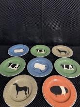 Barn Yard Animal Plates