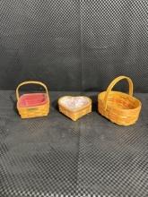 Three Small Longaberger Baskets