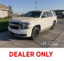 2017 Chevrolet Tahoe Police Package 4-Door Sport Utility Vehicle Runs & Moves, Engine Monitors