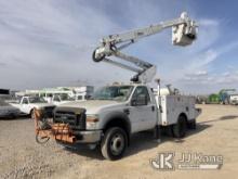 Altec AT37G, Articulating & Telescopic Bucket Truck mounted behind cab on 2009 Ford F550 Utility Tru