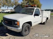 2000 GMC Sierra 2500 Service Truck Runs & Moves) (Engine Code P0307, Soft Brakes