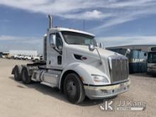 2013 Peterbilt 587 T/A Truck Tractor Runs & Moves, Check Engine Light On, Bumper Damage