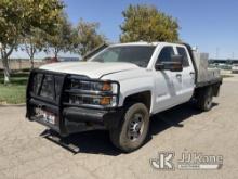 2019 CHEVROLET SILVERADO 2500HD Crew-Cab Flatbed/Service Truck Runs & Moves, Passenger Side Wrecked,