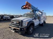 Altec AT37G, Articulating & Telescopic Bucket Truck mounted behind cab on 2013 Ford F550 4x4 Dual Wh