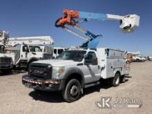 Altec AT37G, Articulating & Telescopic Bucket Truck mounted behind cab on 2011 Ford F550 4x4 Dual Wh