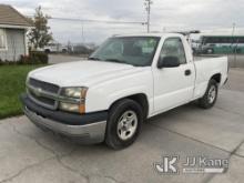 2004 Chevrolet Silverado 1500 Pickup Truck Runs & Moves, Damage To Driver Side Truck Bed, Check Engi