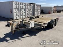 High Flatbed Trailer No Visible VIN, Damaged Frame, Bill Of Sale Only