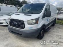 (Riviera Beach, FL) 2015 Ford Transit-250 Cargo Van Not Running, Condition Unknown)( Hood Latch Brok